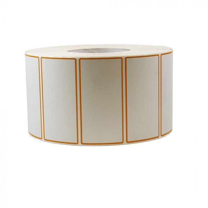 4" X 2" Orange Frame Thermal Label, 3000/Roll - 1 case (4 roll)
