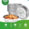 6.5" ROUND FOIL PANS HEAVY DUTY 500PCS/CTN