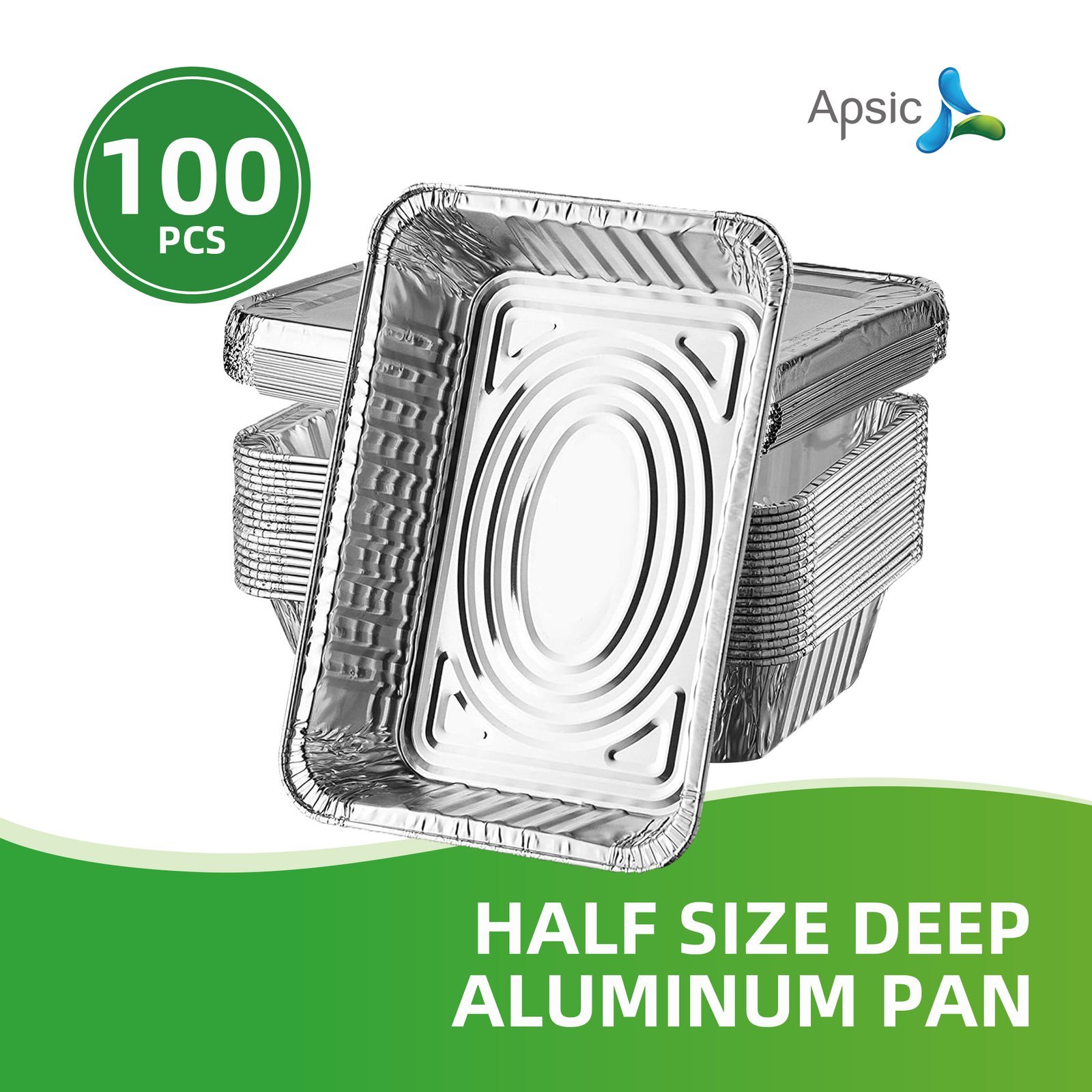 1/2 Size Foil Steam Table Pan, Medium (2") - 1 case (100 piece)