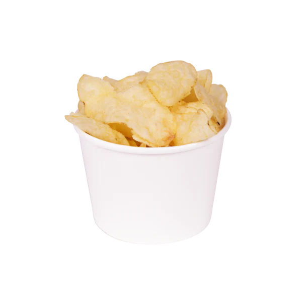 20 oz Cold/Hot Paper Food Container Solid White- 600/Case