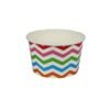 20 oz Chevron Rainbow Cold/Hot Paper Food Container - 600/Case