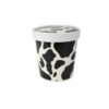 16 oz Dairy Print Paper Ice Cream Container with Paper Lid Combo - 1 case (250 set)