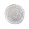 8-10 oz Clear Plastic Flat Lid With X-Slot For PET Cups (78mm) - 1 case (1000 piece)