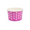 3 oz Polka Dot Pink Paper Cold/Hot Food Container - 1 case (1000 pieces)