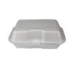 TL 9" x 6" x 3" White Foam Hinged-Container -White - 1 case (200 piece)