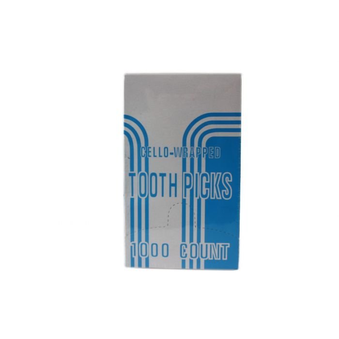 2.75'' Individually Cello-Wapped Wooden Toothpicks - 1000 piece box