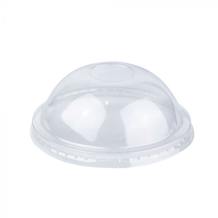 YOCUP 16 oz Translucent Plastic Flat Lid With Pin Hole For Cold/Hot Paper Food Containers - 1000/Case