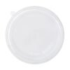 32 oz Clear Plastic Low Dome Lid With U Vent For Paper Short Buckets - 300/Case
