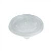 12 oz Translucent Plastic Flat Lid With Pin Hole For Cold/Hot Paper Food Containers - 1000/Case