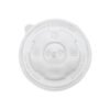 KR 20 oz Translucent Plastic Flat Lid With Pin Hole For Cold/Hot Paper Food Containers - 1 case (600 piece)