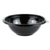24 oz 7" Black Premium PET Plastic Salad Bowl - 300/Case