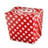 26 oz Polka Dot Red Microwavable Paper Take Out Container - 1 case (400 piece)